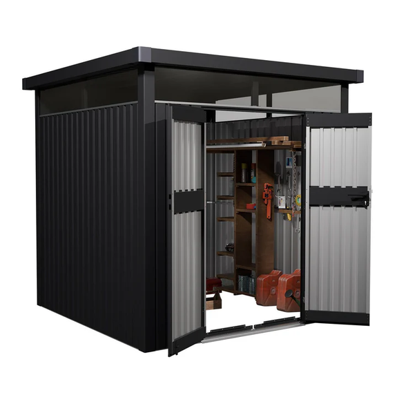 Metalen Gereedschapsschuur / Opbergschuur / Tuinschuur / Berging Lucerne - Antraciet - 5,2 m² - Afbeelding 5
