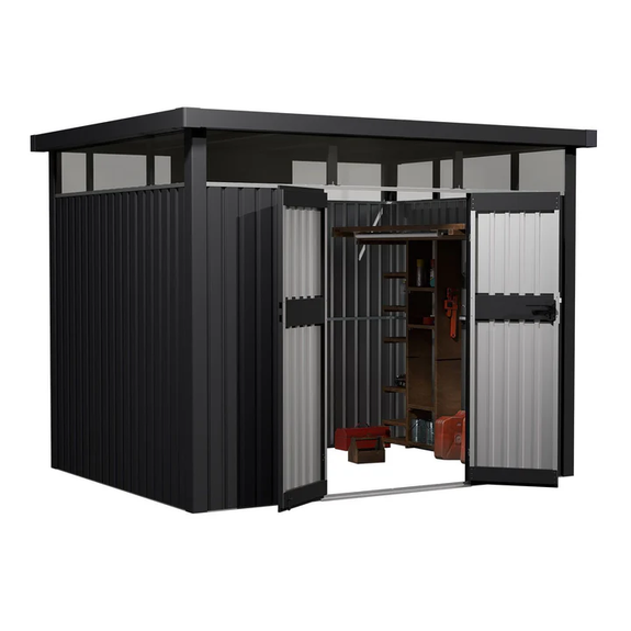 Metalen Gereedschapsschuur / Opbergschuur / Tuinschuur / Berging Lucerne - Antraciet - 7,8 m² - Afbeelding 5