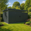 Metalen Gereedschapsschuur / Opbergschuur / Tuinschuur / Berging Luzerne - Antraciet - 12 m²