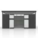 Metalen Gereedschapsschuur / Opbergschuur / Tuinschuur / Berging Luzerne - Antraciet - 12 m²