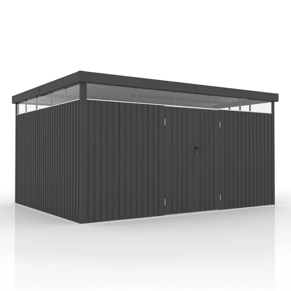 Metalen Gereedschapsschuur / Opbergschuur / Tuinschuur / Berging Luzerne - Antraciet - 12 m² - Afbeelding 1