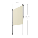Verticale Zonnescherm Barbados - 100x310 cm - Beige