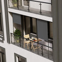 Verticale Zonnescherm Barbados - 120x310 cm - Grijs