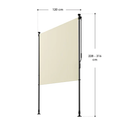Verticale Zonnescherm Barbados - 120x310 cm - Beige