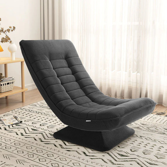 Relaxstoel / Relaxfauteuil Corsica - Corduroy - Donkergrijs - Afbeelding 2
