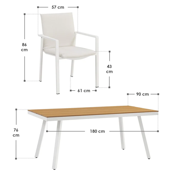 Tuinmeubelset - Maui - Beige - Afbeelding 7