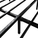 Metalen Bed Palamos - 140 x 200 cm - Incl. LED - Zwart