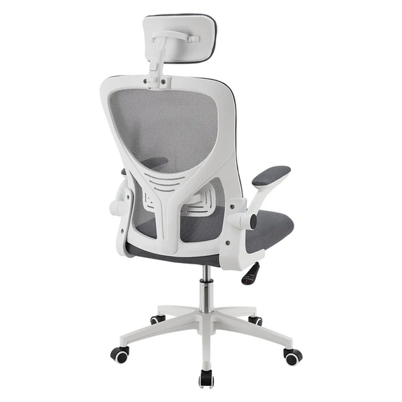 Ergonomische Bureaustoel - Baltimore - Wit / Grijs - Afbeelding 3