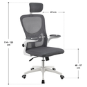 Ergonomische Bureaustoel - Baltimore - Wit / Grijs