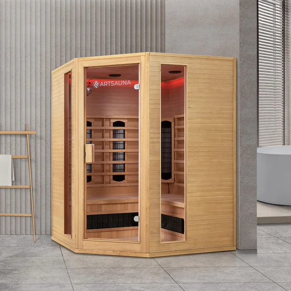 Infraroodcabine Nyborg E150K - 150x150x190cm - Dubbele Technologie - 4 personen - Afbeelding 2