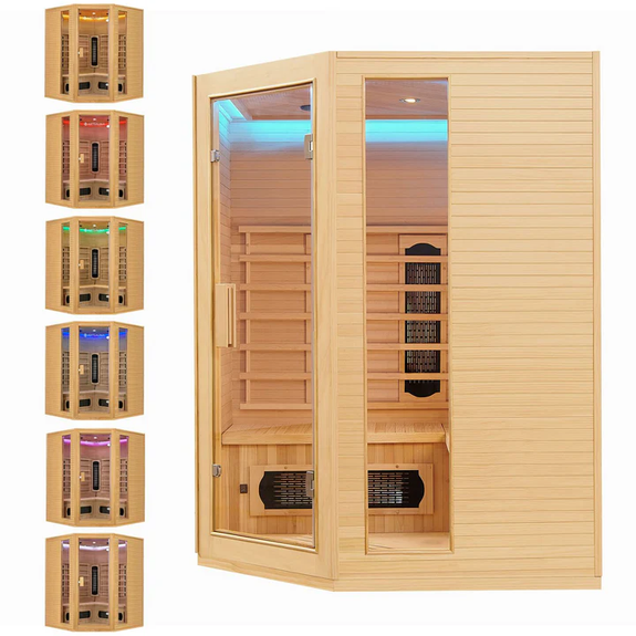 Infraroodcabine Nyborg E150K - 150x150x190cm - Dubbele Technologie - 4 personen - Afbeelding 15