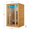 Infraroodcabine Nyborg S120K - 120x105x190 cm - Dubbele Technologie - 2 personen