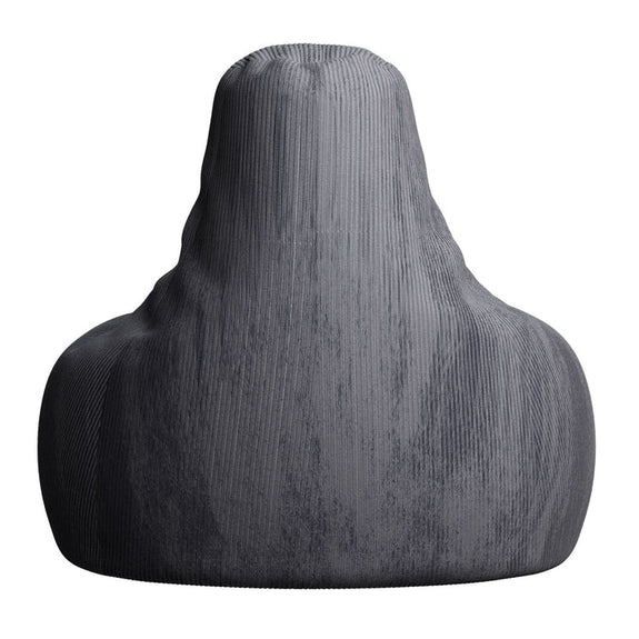 Zitzak Chillex - L - Incl. Voetenbank - Corduroy Stof - Donkergrijs - Afbeelding 5