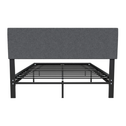 Zwevend bed Lissabon - 140x200cm - Kunstleer - Incl. LED - Donkergrijs