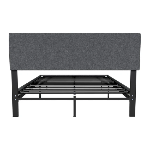 Zwevend bed Lissabon - 140x200cm - Kunstleer - Incl. LED - Donkergrijs - Afbeelding 4