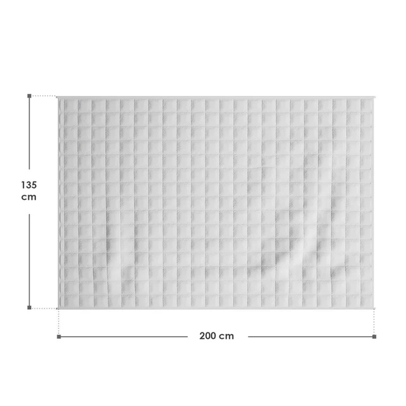 Verzwaringsdeken / Zwaartedeken / Gewichtsdeken - 135x200 cm - 7kg - Wit - Afbeelding 7