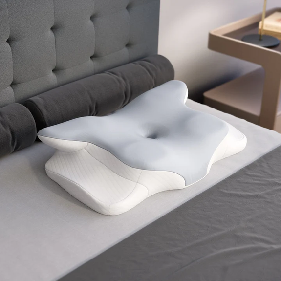 Nekkussen - Memory Foam - Wit / Grijs - Set van 2 - Afbeelding 2