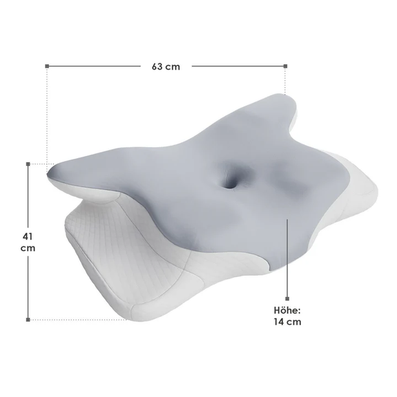 Nekkussen - Memory Foam - Wit / Grijs - Set van 2 - Afbeelding 7