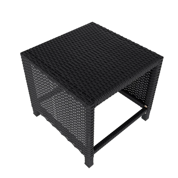 Loungeset / Tuinset Jamaica - 2-in-1 - Polyrotan - Zwart / Grijs - Afbeelding 4