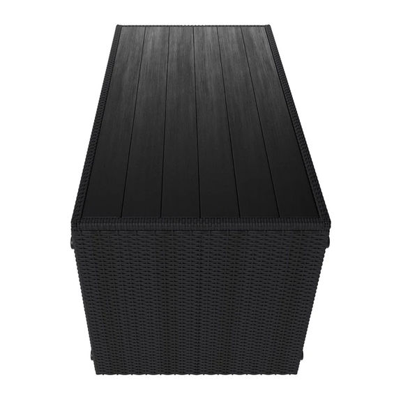 Loungeset / Tuinset Jamaica - 2-in-1 - Polyrotan - Zwart / Grijs - Afbeelding 3
