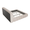 Gestoffeerd Bed Catania - 180x200 cm - Bouclé stof - Beige