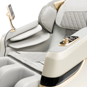 Massagestoel NAXOS - Volledige lichaamsmassagefunctie - Airbagmassagetechnologie - Wit/Grijs