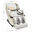 Massagestoel NAXOS - Volledige lichaamsmassagefunctie - Airbagmassagetechnologie - Wit/Grijs