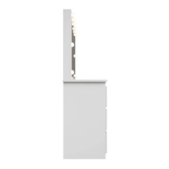 Kaptafel / Schminktafel Lilia - Incl. LED en Lades - Wit - Afbeelding 5