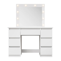 Kaptafel / Schminktafel Talea - Incl. Spiegel en LED - Wit