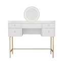 Kaptafel Samira - Incl. Spiegel en LED - Wit