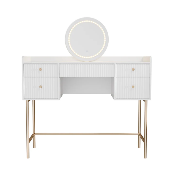 Kaptafel Samira - Incl. Spiegel en LED - Wit - Afbeelding 1