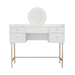 Kaptafel Samira - Incl. Spiegel en LED - Wit