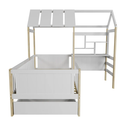 Kinderbed Yari - Incl. Tafel en Lade - Wit / Naturel