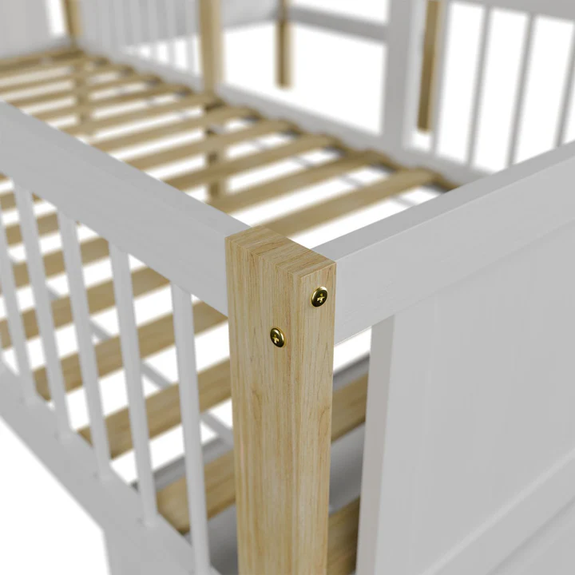 Kinderbed Yari - Incl. Tafel en Lade - Wit / Naturel - Afbeelding 3