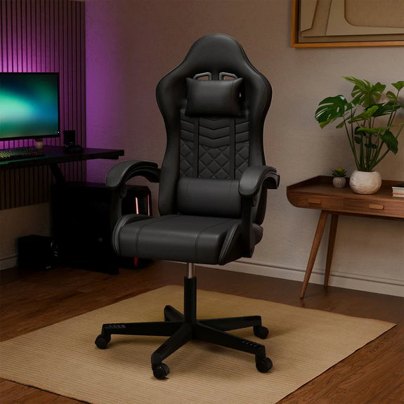 Gamingstoel / Bureaustoel HyperSeat - Zwart - Afbeelding 2