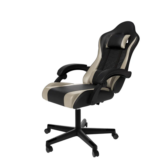 Gamingstoel / Bureaustoel HyperSeat - Zwart / Beige - Afbeelding 2