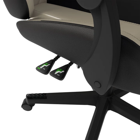 Gamingstoel / Bureaustoel HyperSeat - Zwart / Beige - Afbeelding 1
