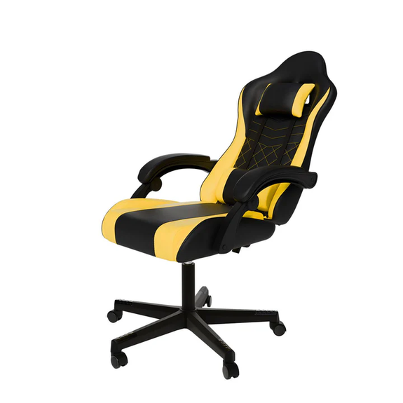 Gamingstoel / Bureaustoel HyperSeat - Zwart / Geel - Afbeelding 4