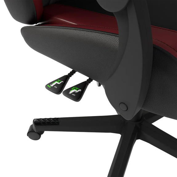 Gamingstoel / Bureaustoel HyperSeat - Zwart / Bordeaux - Afbeelding 3