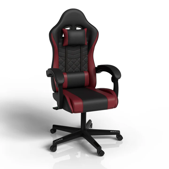 Gamingstoel / Bureaustoel HyperSeat - Zwart / Bordeaux - Afbeelding 1