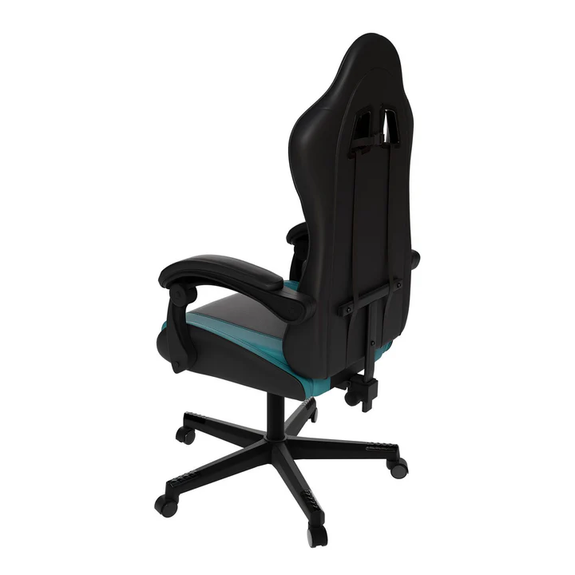 Gamingstoel / Bureaustoel HyperSeat - Zwart / Turquoise - Afbeelding 6