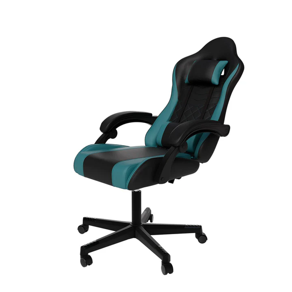 Gamingstoel / Bureaustoel HyperSeat - Zwart / Turquoise - Afbeelding 4