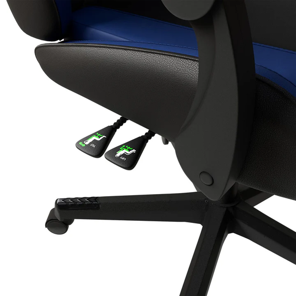 Gamingstoel / Bureaustoel HyperSeat - Zwart / Blauw - Afbeelding 3