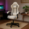 Gamingstoel / Bureaustoel HyperSeat - Beige / Lichtgrijs