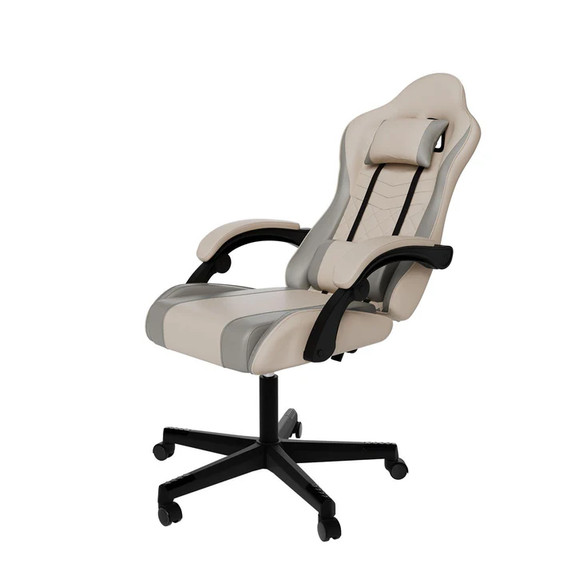 Gamingstoel / Bureaustoel HyperSeat - Beige / Lichtgrijs - Afbeelding 4