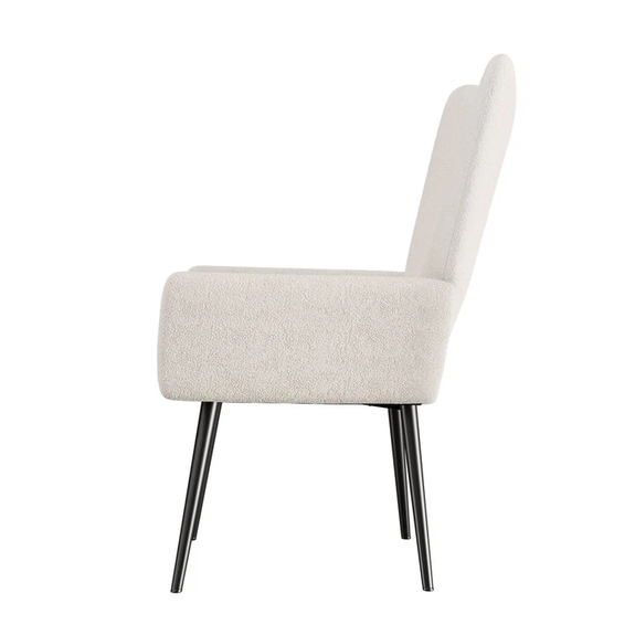 Oorfauteuil / Relaxfauteuil Odense - Beige - Bouclé Stof - Afbeelding 4