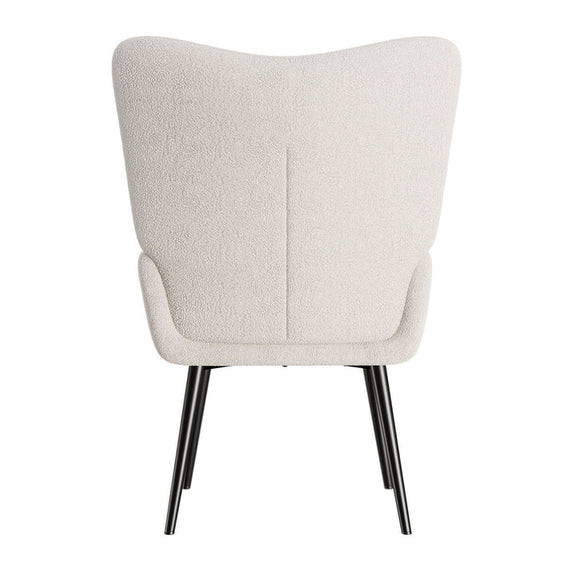 Oorfauteuil / Relaxfauteuil Odense - Beige - Bouclé Stof - Afbeelding 6