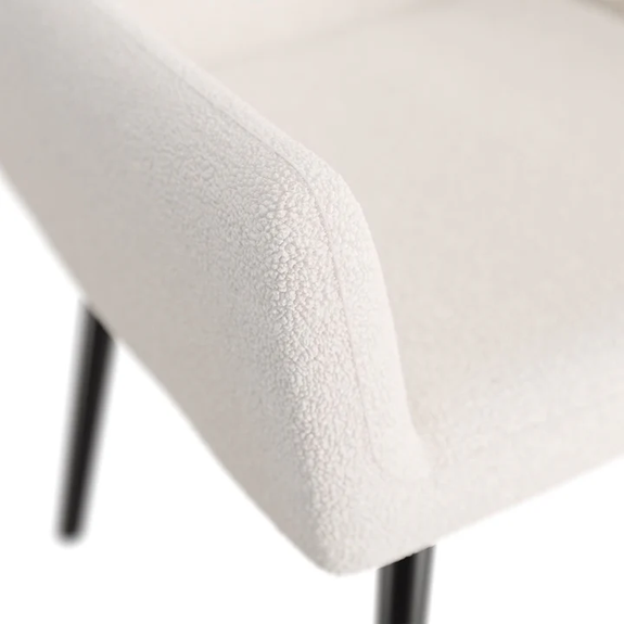 Oorfauteuil / Relaxfauteuil Odense - Beige - Bouclé Stof - Afbeelding 3