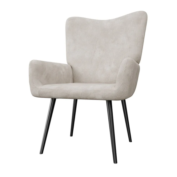 Oorfauteuil / Relaxfauteuil Odense - Beige - Corduroy Stof - Afbeelding 3