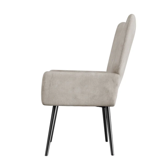 Oorfauteuil / Relaxfauteuil Odense - Beige - Corduroy Stof - Afbeelding 6